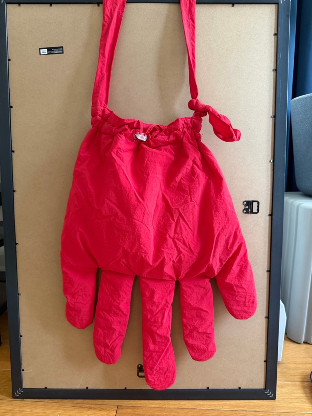 Bright Red Women's Shoulder Bag with Knot Strap
